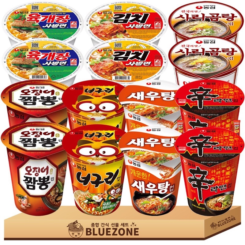 농심 소컵라면 A세트 (신라면·육개장·김치·새우탕·너구리 등 16개)