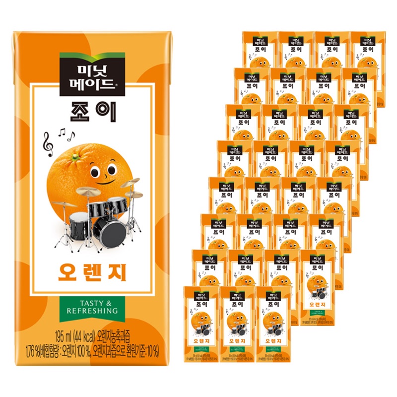 미닛메이드 조이 오렌지 195ml × 32개