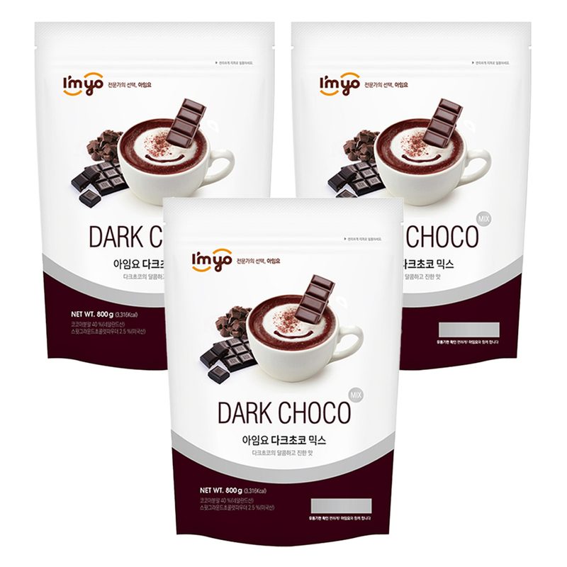 아임요 다크초코 믹스 파우더, 800g, 1개입, 3개