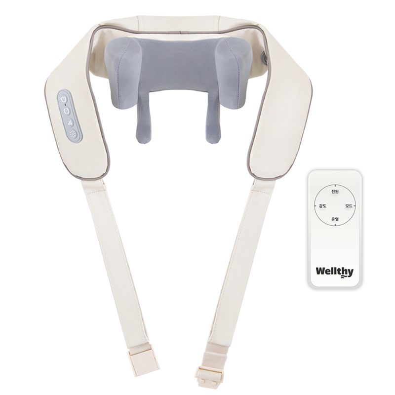 리모컨버전 Wellthy 웰시 무선 목 어깨 마사지기 목 어깨 안마기, WT-A7001