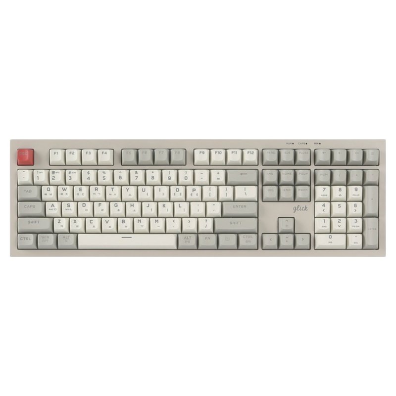 지클릭커 사일런스 M RGB 풀윤활 무소음 방수 무선 블루투스 키보드, 레트로 카푸치노 RC1, WK50 108키, 제조사축